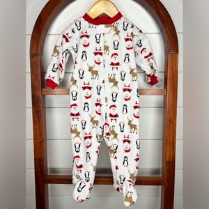 Carter's Festive Red and White Footie Pajamas